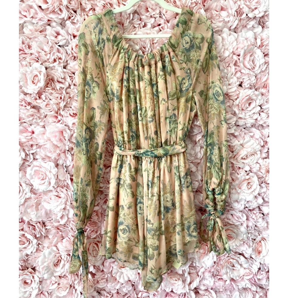 Zimmermann Silk off the shoulder mini dress, Size 0